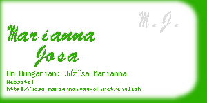 marianna josa business card